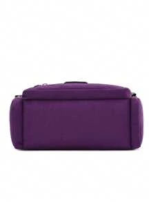 女士休闲尼龙钱包，轻便拉链小包，防水斜挎单肩包 - 紫色 - 查看 5