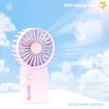 AOYI Eyelash Fan Rechargeable, Mini Fans Handheld Personal, Wall Hanging USB Fan, 250mAh Battery, One Gear, Summer Essentials, For Makeup, Home, Travel, Sports, Office, Commute, Daily, Camping, Outddors - Multicolor - View 2
