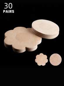 30 件，一次性乳头贴，无痕胸贴，防突出点，透气超薄无纺布乳头贴，优雅无痕乳头贴，薄而坚固的乳头贴，舒适的一次性乳头贴 - 女士贴身胸罩衬里 - 与时尚和泳装完美搭配 - 杏色 - 查看 2