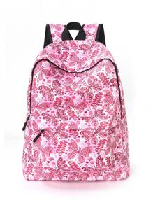 1pc Big Kids Girls Fashion Casual Purple Butterfly Print Backpack Primary School Middle School Students Large Capacity Multi-Layer Schoolbag Highly Attractive Adjustable Shoulder Strap Girls Backpack Can Hold A4 Paper Books Laptop Suitable For Daily Campus Travel Holiday Gift