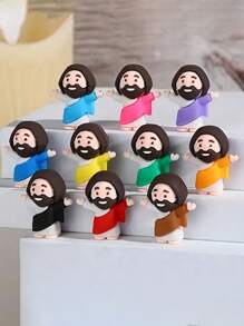 Creative Cute Silicone Mini Jesus Figurine Decor, Can Be Used As , Pocket Hugs, Positive Energy Holiday Gift Mother's Day Graduation