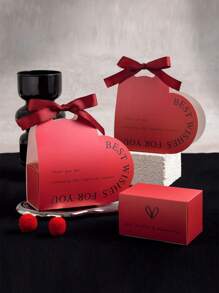 3 件/6 件浪漫心形糖果盒，情人节婚礼高档礼品盒 - 愛心 - 查看 12