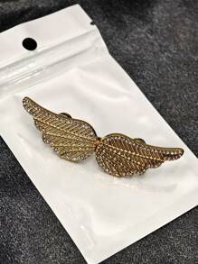 1pc Shiny Wing Shaped Waist Buckle, Metal Alloy Adjustable Clip For Jeans, Detachable & Without Nailing - Gold - View 4
