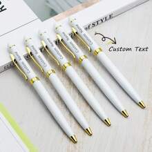 1/5/10 Chiếc Bút Bi Cá Nhân Hóa, Có Thể Tùy Chỉnh Tên, Bút Xoay Kim Loại Màu Trắng, Thích Hợp Cho Ngày của Mẹ, Ngày Nhà Giáo, Sinh Nhật, Đám Cưới, Ngày của Cha, Ngày Tưởng Niệm, Khai Giảng, Lễ Tốt Nghiệp, Quà Tặng Độc Đáo Cho Gia Đình, Bạn Bè, Bạn Học, Giáo Viên, Khách Hàng, Đa Chức Năng, Trang Trí, Tái Sử Dụng, Hiện Đại, Đầy Màu Sắc, Dễ Thương, Cổ Điển, Hoạt Hình, Kawaii, Tùy Chỉnh, Cá Nhân Hóa, Độc Đáo, Được Tùy Chọn, Công Nhân, Khách Hàng, Học Sinh, Dùng Cho Doanh Nghiệp/Công Việc/Văn Phòng, Dùng Cho Trường Học, Văn Phòng & Đồ Dùng Học Tập, Trang Trí Giáng Sinh, Bút Viết Mượt Mà, Tự Làm - A - Xem 1