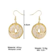 2pcs Women's Wide And Thick Gold Ear Ring Set, Daily Wear