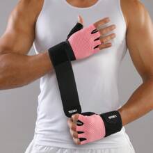 VBOSI 1 双透气半指运动手套，带可调节腕带和骑行手套，适合男士和女士健身配件、运动、健身房、家庭锻炼、女士健身手套、拳击手套、健身手套、健身手套、男士健身手套 - 彩色 - 查看 19