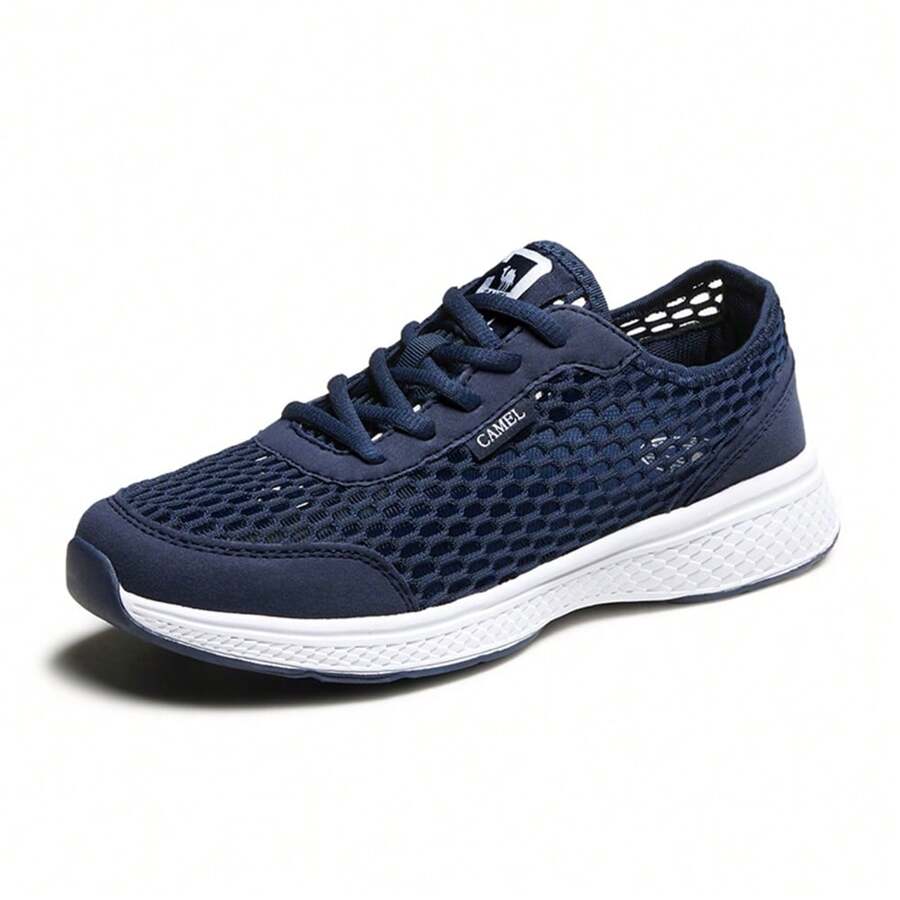 CAMEL CROWN Camel Men's Shoes 2024 Summer Casual Mesh Sports Shoes Men's Lightweight Soft Sole One-Step Wear Breathable Walking Shoes Men - Blue - View 1