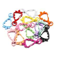 8pcs Multi-Color Enameled Carrot Shaped Connectors, Keychain, Bag, Doll, Jewelry DIY Accessories