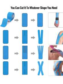 1pc Unisex Sports Kinesiology Tape | Elastic Bandage Muscle Tape - Lifting Support, Pain Relief, Fitness Knee Pads, Sports Tape - Multicolor - View 5