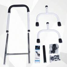 1pc Elderly Bedside Bed Guard Rails Punch Free Wake Up Booster, Armrest Beside The Bed Bathroom Elderly Assisted, Get Up Aids, Easy Riser Bed Rail Assist Bar Handle With Storage Pouch - màu đen - Xem 7