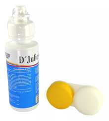 D'Julios Solución de Limpieza Para Lentes de Contacto Blandos Kit con Estuche