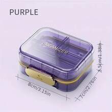 1pc Portable Pill Organizer With 7 Compartments - Lightproof, Moisture-Sealed Medicine Box For Easy Travel & Storage