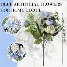 1/27 pezzi Bouquet di fiori artificiali di peonia, ortensia, dalia, regali di San Valentino, decorazioni per feste di compleanno, cesti di fiori per matrimoni, fiori da sposa, decorazioni per casa, sala da pranzo, camera da letto, davanzali, vasi, decorazioni per Capodanno, giardini esterni, inizio della stagione scolastica