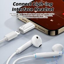 Type C To Lightning Earphone Audio Adapter USB C Male To Lightning Female Earphone Converter