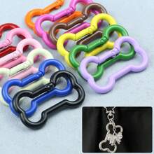 3pcs Bone-Shaped Carabiner Key Chains, Suitable For DIY Jewelry, Outdoor & Daily Use - Bone Paint Buckle - View 2