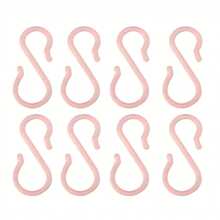 4/8 件简易安装 S 形挂钩 - 多功能塑料衣架，可挂包、毛巾等 - 轻便便携，厨房和浴室的存储解决方案