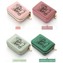 Women Multipurpose Small Card Holder Organ Type Clutch Bag Double Zipper Wallet PU Leather Coin Purse Women Pink Wallet ID Card Holder Short Purse With Coin Pocket Pu Money Bag Cartoon Money Cash White-Collar Workers For Female For Women College Work Business Commute Office For Anniversary For Couple For Birthday Gift On Valentine Day Gift Gift Present Gifts For Teachers