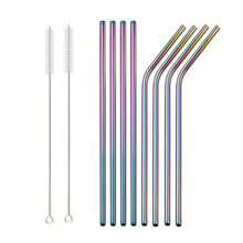 2/4/6/8/10/12 Stainless Steel Reusable Straws Drinking Straw - Multicolor - View 3