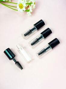 1/5Pcs 3ml Mascara Empty Tube, Injection Molding Transparent, Refillable Diy Cosmetics Reusable Sample Bottles,Clear, Small, Suitable For Travel Cosmetics Dispenser,Makeup,Cheap,Room Decor,Vanity,Travel,Bedroom,Makeup Accessories