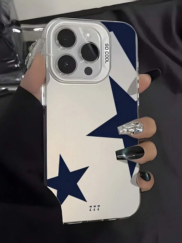 1個 Star 白いペンタグラムパターン フルカバー TPU衝撃吸収 iPhone 16, 15, 14, 13, 12, 11 Pro Max対応ケース - マルチカラー - 見る 1
