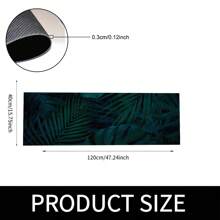 1pc Green Plant Printed Anti-Slip Silicone Mud Kitchen Rug, 3D Rectangular Carpet For Living Room, Bedroom, Corridor, Bathroom, Laundry Room - Polyester, Suitable For Indoor And Outdoor Home Decor