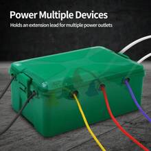 Weatherproof Electric Box For Outdoors 32 X 22 X 13 Cm IP54 Weatherproof Outdoor Outlet Cover Extension Cord Covers Protect Outlet Plug Timer Power Strip Holiday Light - Green - View 6