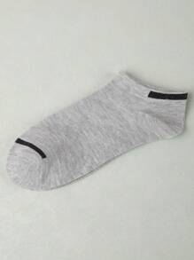 1/3/6 双女式黑白灰色横条纹短袜，时尚百搭，简约休闲低帮袜，吸湿排汗，适合所有季节和场合 - 彩色 - 查看 7