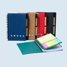 5 pièces/set Cahiers à spirale lignés, petits blocs-notes et trousses à crayons, bloc-notes de poche, convient pour les entreprises, le bureau, les fournitures scolaires, les fournitures scolaires, la rentrée scolaire