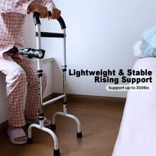 1pc Elderly Bedside Bed Guard Rails Punch Free Wake Up Booster, Armrest Beside The Bed Bathroom Elderly Assisted, Get Up Aids, Easy Riser Bed Rail Assist Bar Handle With Storage Pouch - màu đen - Xem 9