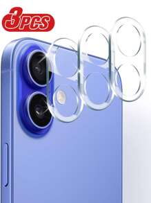 3片装相机镜头钢化玻璃保护膜，兼容 16/16 Plus - 17 17 Pro 17 Pro Max 17 Air，高清透明全覆盖保护