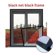 1pc Self Adhesive Anti-Mosquito Window Screen Window Screen Mesh, Anti-Mosquito Insect Screen Window Mesh, Simple Installation No-Drill Self-Adhesive Type, Household Screen Window Invisible Mesh Easy To Clean Detachable - Black Web Black Edge - View 5