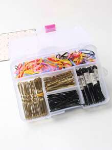 300 pezzi Set combinato di fermagli dritti e a forma di U in scatola, kit per acconciature per trucco quotidiano e raduni, styling e gestione della frammentazione dei capelli, fermagli a pinza, set per acconciature, regali