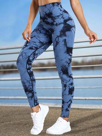 กางเกงแนบรัดออกกำลังกายสำหรับผู้หญิงลายเทาย้อมสีผ้าร่มฤดูร้อน ปล่อยล่วงหน้า กางเกงรัดรูปเอวสูงแบบไร้ตะเข็บ ตกแต่งรูปร่าง ฟิตเนส กางเกงรัดกีฬาวิ่งแฟชั่น กางเกงโยคะ สินค้าใหม่ ฤดูใบไม้ผลิ