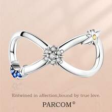 PARCOM 1 pieza Conjunto de joyas de moda con diseño de infinito enchapado en plata, adecuado como regalo de cumpleaños, festividad o joyería perfecta