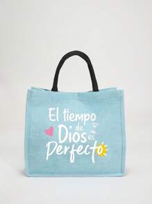 Bộ 2 túi vải lanh màu xanh dương có quai xách, in họa tiết chữ "El-Tiempo Love", quà tặng cá nhân hóa cho kỷ niệm ngày cưới hoặc sinh nhật bạn bè, túi tote thời trang nữ bằng vải canvas có nút cài, chất liệu vải lanh dày dặn. - Màu xanh lam - Xem 13