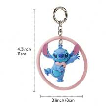 Miniso 迪士尼史迪奇系列卡通可爱史迪奇钥匙扣适用于手提包、钱包、书包、背包、汽车钥匙装饰（1 件）