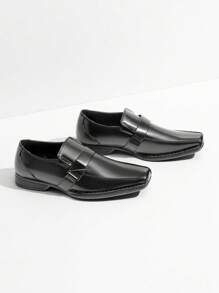 Men's Lined Dress Loafers Formal Shoes Men Dress Loafer Shoe Slip On Moccasins Daily Comfort Leather - Black - View 9