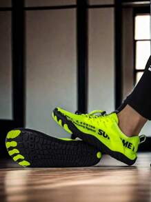 L.S.W.P 男女通用透气水鞋 - 速干、防滑五指水上运动鞋，适合室内健身、举重、瑜伽和户外活动，如海滩、游泳、冲浪和徒步旅行 - 耐用橡胶鞋底、系带闭合、四季皆宜、沙滩鞋 - 綠色 - 查看 9