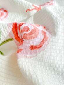 3pcs 100% Polyester Rose Floral Printed Bedding Set: 2 Pillowcases + 1 Duvet Cover - Multicolor - View 7