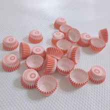 Cápsulas de papel para cupcakes, pequeñas tazas de papel para hornear, forros de tazas de papel para pasteles pequeños, moldes para hornear, tazas de papel desechables para pasteles - Rojo - Ver 3