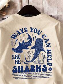 女士休闲短袖圆领大码 T 恤 - 杏色 - 查看 4