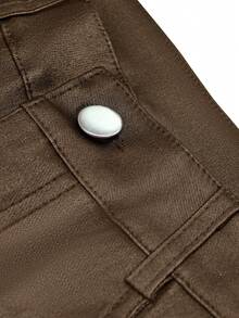 Women High Waist Shiny PU Leather Wide Leg Pants, Glossy Matte Coating, Fashion For Party, Commute, Music Festival, Vacation, Casual Straight Trousers, Spring/Summer Clothing, Best Seller, Hot Seller,Y2K,Suitable For Party, Commute, Holiday, Festivals, Outdoor Activities, Spring/Summer,Tall In Women,Going Out Outfits,Black,Trousers