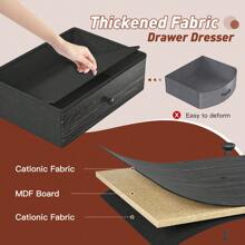 EnHomee 55" W  Lagre Dresser For Bedroom With Mirror & LED Lights And Charging Station, Vanity Table With 10 Fabric Drawers And Lighted Mirror, Dressers & Chests Of Drawers For Bedroom, Closet, Hallway, Rust Brown - 查看 5