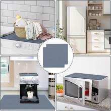 1pc Marble Pattern Washing Machine Cover, Absorbent Table Mat, Absorbent Fridge Mat, Microwave Dust Cover, Soft Diatomite Drain Mat, Non-Slip Strong Absorbent Dishwashing Mat, 19.7*23.6 Inch Modern Washer & Dryer Top Cover, Applicable For Laundry Room, Kitchen, Office, Home, Travel, Organizer,Kitchen Decor,Household Items,Mother's Day Gift,Bedroom Decor,Garden,Kitchen Decor,Summer,Beach,Travel Essentials,Room Decor,Squishy,Graduation - White - View 8
