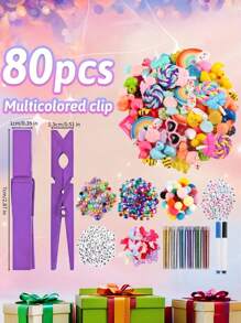 80Pcs Cheer Pins Spirit Clips Clothes Wooden Cheer Pins For Backpacks Include 90Pcs Mini Resin Ducks Mini Bows Cheer Clothespins Decorations Ribbon Team Classroom Cheer Gifts Bulk(Colorful Wood)
