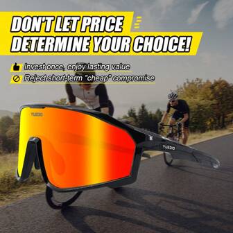 High-Performance Cycling Glasses TR90 Frame Adjustable Nose Pad PC Lenses For Sports And Outdoor Activities For Summer Beach Vacation,Outdoor,Travel