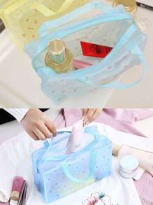 Ditsy Floral PVC wasserdichte Kosmetik-Toilettenartikel Dusch-Organizer Reise-Aufbewahrungstasche, ein Muss-haben Make-up-Tasche Make-up-Tasche Hautpflege-Tasche Kulturbeutel Packwürfel, Reiseessentials Kreuzfahrtessentials Studentenwohnheim-Essentials, Brautjungferngeschenke, Muttertagsgeschenke, Geburtstagsgeschenke, Geschenke für Freunde und Lehrer, Wohndekoration, Badezimmer Wohnzimmer Bett Lippenpflege-Organizer, Kosmetiktasche, große Makeup-Tasche, Weihnachtsgeschenke, Tasche, Reise, Tasche, Clutch / kleine Handtasche, Make-up-Organizer, Tasche, Pinseletui, Mini-Tasche, Tasche mit großer Kapazität