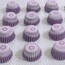 Mini Cake Cupcake Liners, Baking Cupcake Cups, Disposable Cupcake Paper Wrappers, Baking Molds - Purple - View 10