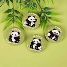 Accesorio de broche/insignia de metal con diseño de oso y panda de dibujos animados, accesorio para ropa y bolsos