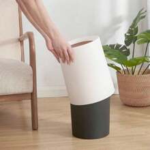 1 件可爱女孩卧室垃圾桶，北欧风格双层垃圾桶，适用于浴室、客厅，简约设计